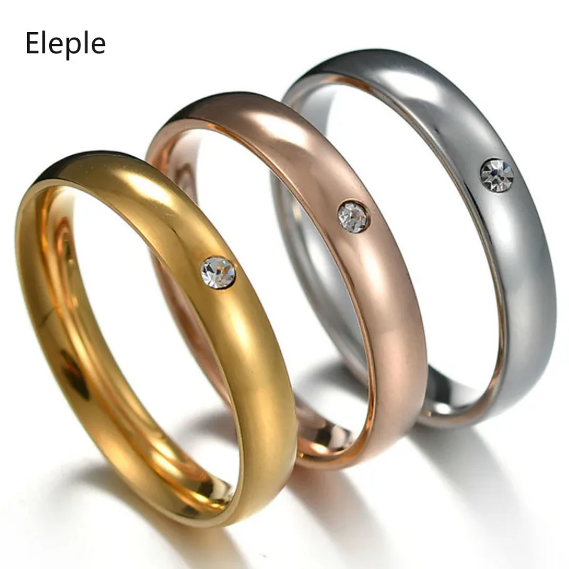 Eleple Fashion Stainless Steel Rings for Women Simple Fine Crystal Wedding Engagement Anniversary Party Gifts Ring Jewelry S-R46
Eleple Fashion Stainless Steel Rings for Women Simple Fine Crystal Wedding Engagement Anniversary Party Gifts Ring Jewelry S-R46