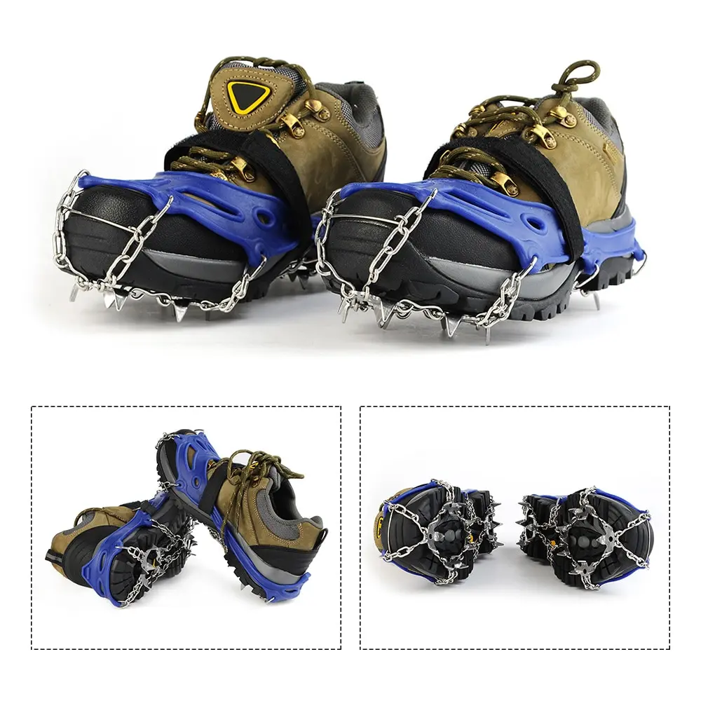 Stainless Steel 19 Teeth Crampons Outdoor Camping Snow Cleats Simple Climbing Shoe Covers Nylon Strap Anti-slip
Stainless Steel 19 Teeth Crampons Outdoor Camping Snow Cleats Simple Climbing Shoe Covers Nylon Strap Anti-slip