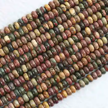 Natural picasso multicolor stone 5x8mm abacus Shape DIY jewelry round loose beads 15" B374
Natural picasso multicolor stone 5x8mm abacus Shape DIY jewelry round loose beads 15" B374