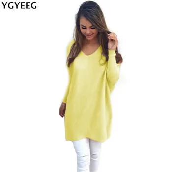YGYEEG Women Sweaters Pullover 2018 Autumn Knitted Tops Blusas V Neck Long Sleeve Casual Loose Solid Thin Knitwear Plus Size
YGYEEG Women Sweaters Pullover 2018 Autumn Knitted Tops Blusas V Neck Long Sleeve Casual Loose Solid Thin Knitwear Plus Size