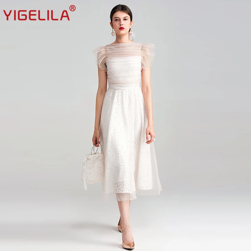 YIGELILA 2019 Latest Summer Women Fashion Sexy O-neck Sleeveless Empire Long Lace Mesh Dress 62815
YIGELILA 2019 Latest Summer Women Fashion Sexy O-neck Sleeveless Empire Long Lace Mesh Dress 62815