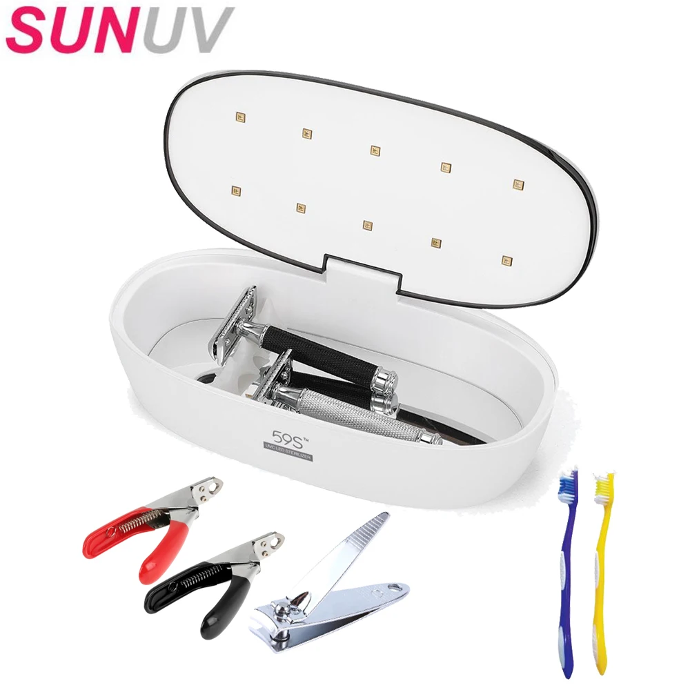 LED UV 59S Sterilizer Box For Makeup Brushes Nail Accessoires Beauty Cosmetics Shaver Care Manicure Disinfection Cleaning Device
LED UV 59S Sterilizer Box For Makeup Brushes Nail Accessoires Beauty Cosmetics Shaver Care Manicure Disinfection Cleaning Device