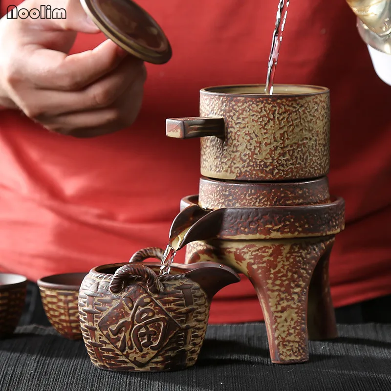 NOOLIM Chinese Handmade Creative Pottery Automatic Tea Strainer Teapot Tea Filter Leak with Cup Kung Fu Tea Accessories
NOOLIM Chinese Handmade Creative Pottery Automatic Tea Strainer Teapot Tea Filter Leak with Cup Kung Fu Tea Accessories