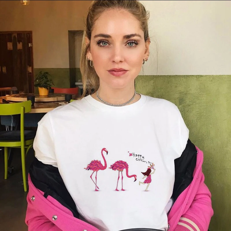 Fashion Summer Casual Harajuku Printed Flamingo White Tshirt Wild Cartoon Animal Tops Short Sleeve Round Neck Ins Couple T Shirt
Fashion Summer Casual Harajuku Printed Flamingo White Tshirt Wild Cartoon Animal Tops Short Sleeve Round Neck Ins Couple T Shirt