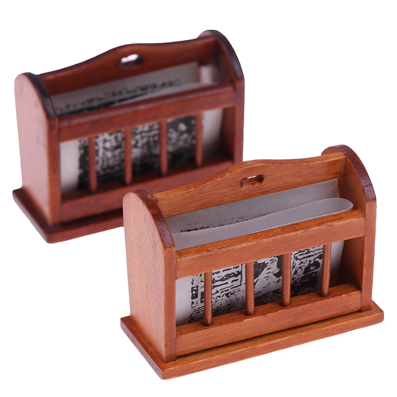 1/12 Scale Miniature Wooden Book Shelf Cute Dollhouse Mini Accessories Newspaper Stand Toys
1/12 Scale Miniature Wooden Book Shelf Cute Dollhouse Mini Accessories Newspaper Stand Toys