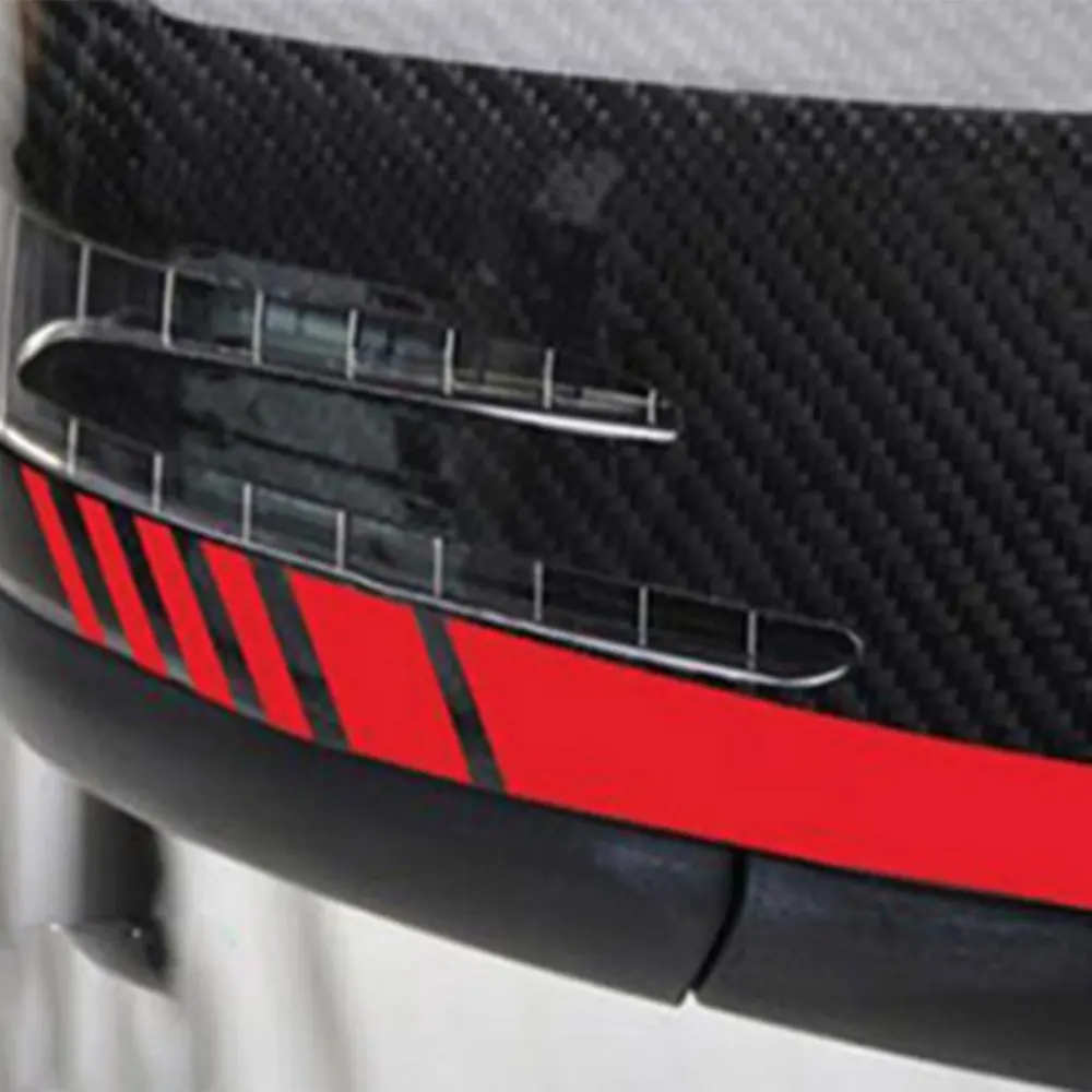 1Pair Car Accessories Rearview Mirror Carbon Fiber 5D Sticker Vinyl Stripe Decal