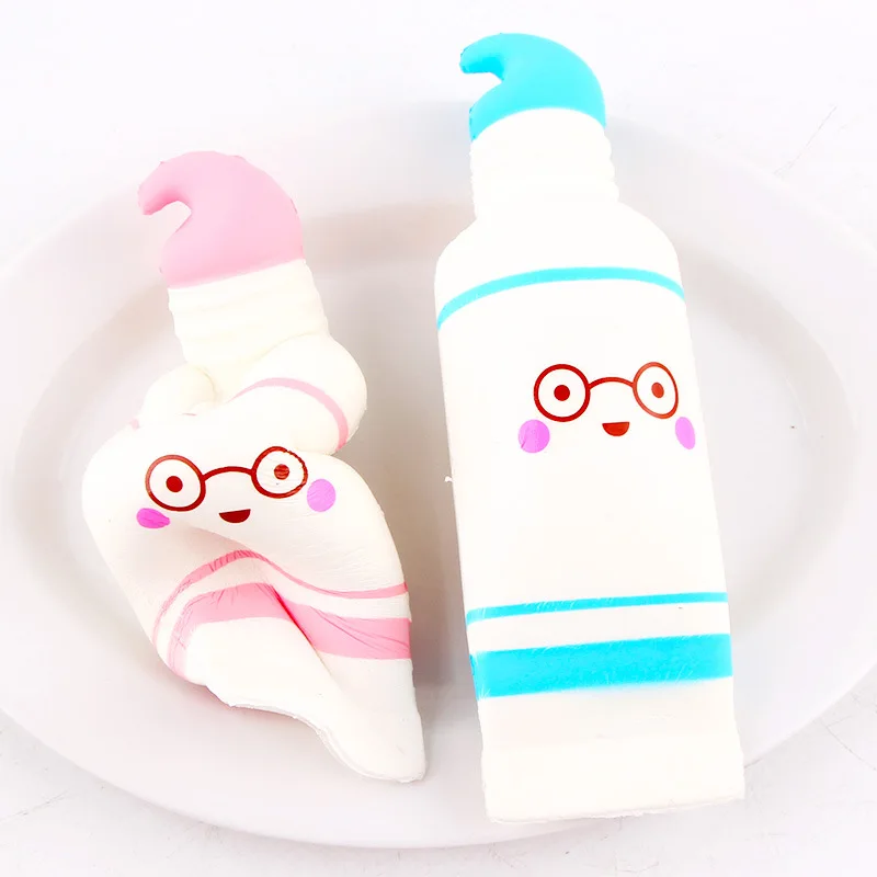 

Retail Package Cute Squishy Cartoon Toothpaste Toys Jumbo Simulation kawaii Squishy Slow Rising Toys Rebound Bread Kid Gifts #DS