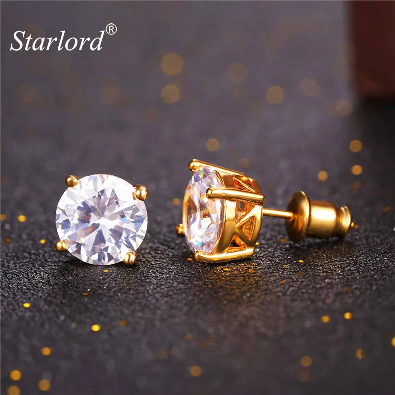 Starlord Crystal CZ Earrings Women Jewelry Round Synthetic Mystic Gold/Clear Color AAA Cubic Zirconia Stud Earrings E478
Starlord Crystal CZ Earrings Women Jewelry Round Synthetic Mystic Gold/Clear Color AAA Cubic Zirconia Stud Earrings E478