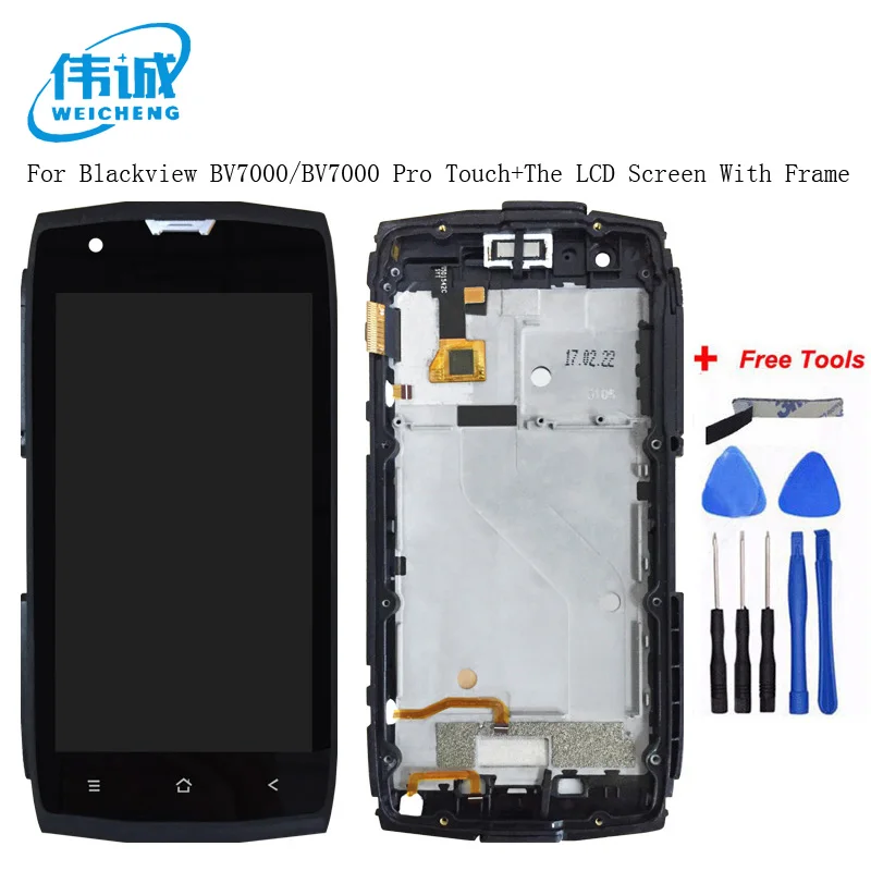 WEICHENG For Blackview BV7000 BV7000 PRO LCD Display + Touch Screen 100% Screen Digitizer Assembly With Frame+Tools
WEICHENG For Blackview BV7000 BV7000 PRO LCD Display + Touch Screen 100% Screen Digitizer Assembly With Frame+Tools