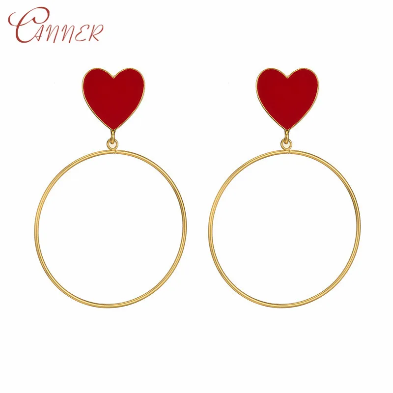 CANNER European Punk Boho Gold Earring Exaggerated Heart Oversize Big Drop Earrings for Women Personalized Statement Jewelry
CANNER European Punk Boho Gold Earring Exaggerated Heart Oversize Big Drop Earrings for Women Personalized Statement Jewelry