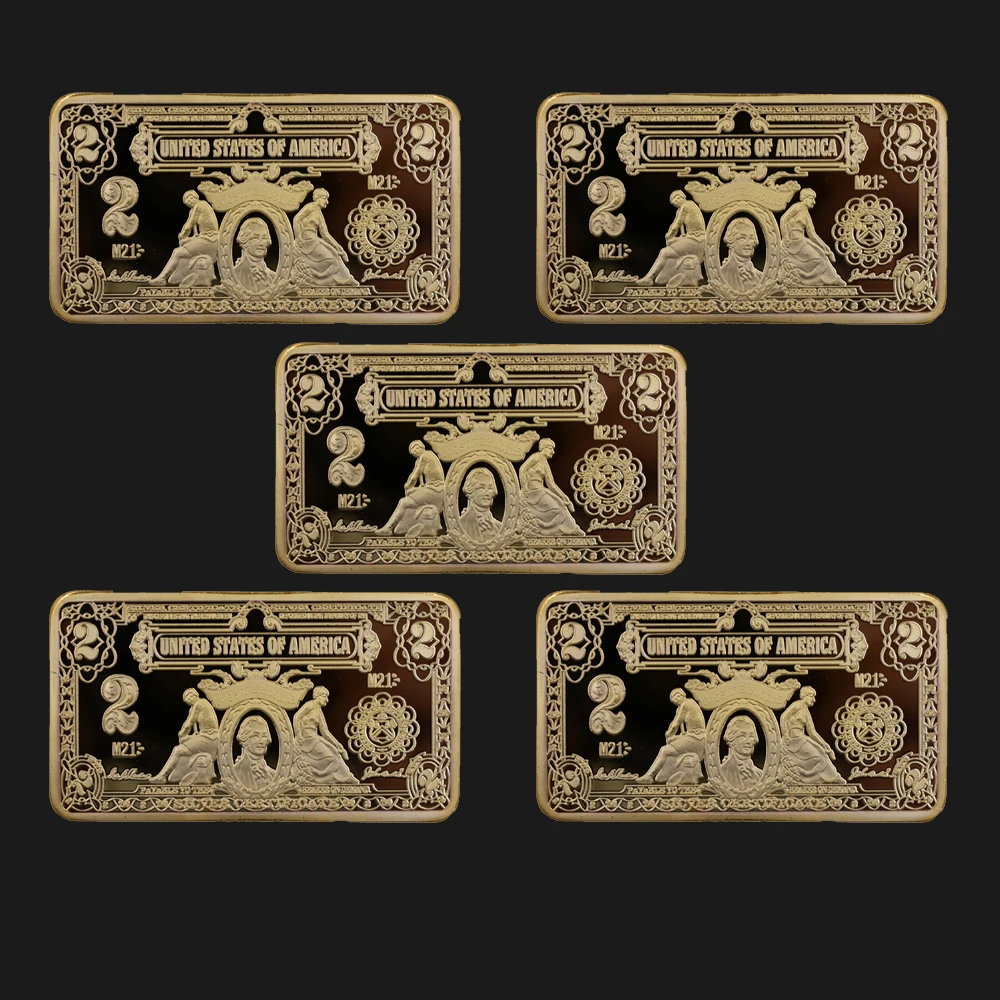 5pcs Exquisite 2 Dollar 1899 Golden Rectangle Commemorative Coin Collection Arts Gifts Souvenir
5pcs Exquisite 2 Dollar 1899 Golden Rectangle Commemorative Coin Collection Arts Gifts Souvenir