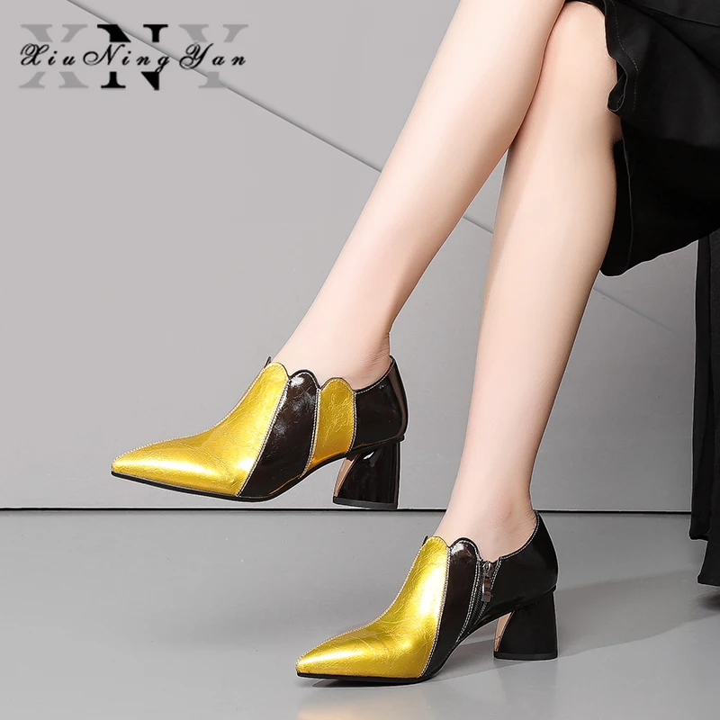 Hot Sale Women Pumps 2019 New Fashion Cow Genuine Leather Wedding Shoes Woman High Square Heel Zipper Office Lady Dress Shoes
Hot Sale Women Pumps 2019 New Fashion Cow Genuine Leather Wedding Shoes Woman High Square Heel Zipper Office Lady Dress Shoes