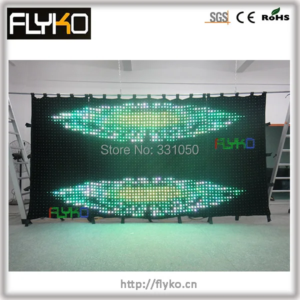 Free shipping 2x4m P5CM flexiable folded led video curtain wall | Лампы и освещение
