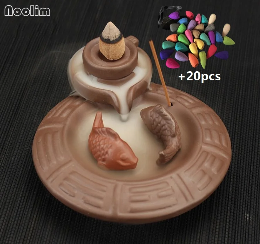 NOOLIM Creative Backflow Incense Burner Ceramic Incense Stick Holder Aromatherapy Censer for Home Office Living Room Teahouse
NOOLIM Creative Backflow Incense Burner Ceramic Incense Stick Holder Aromatherapy Censer for Home Office Living Room Teahouse