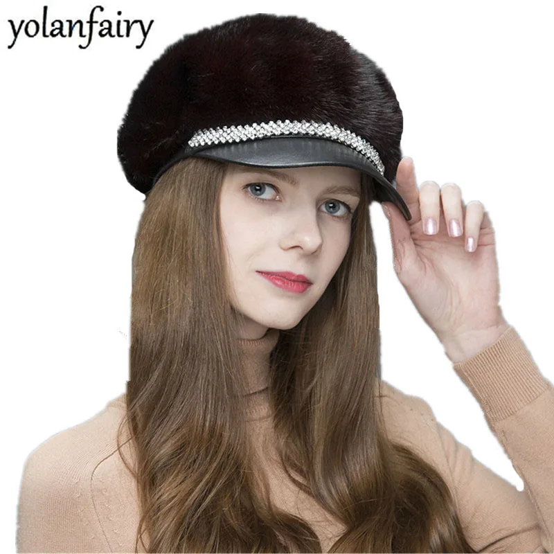 Natural Fur Hat Winter Hats for Women Real Mink Fur Caps Fashion Autumn Bonnet Women's Sheepskin Leather Hat Czapka Zimowa MY815
Natural Fur Hat Winter Hats for Women Real Mink Fur Caps Fashion Autumn Bonnet Women's Sheepskin Leather Hat Czapka Zimowa MY815