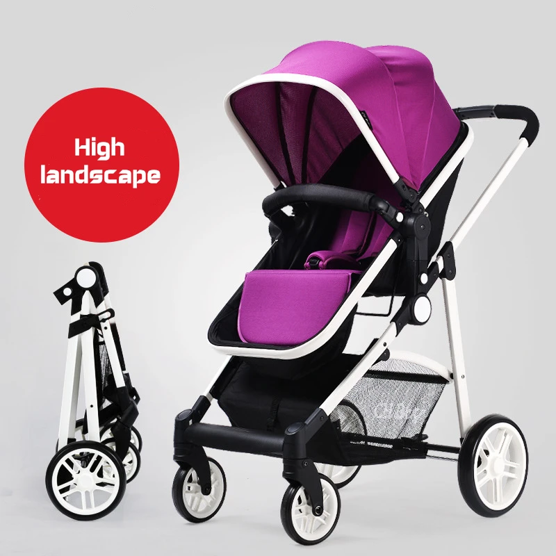 

CHBABY High Landscape Baby Stroller Ultra Light Seat Can Lie Reversible Child Stroller Four-wheeled Baby Stroller