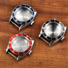 Horloge Onderdelen 41mm Roestvrij Stalen Horloge Saffierglas Horloges Hoofd Fit ETA 2824 2836 Beweging 3 Bezel Kleuren(China)