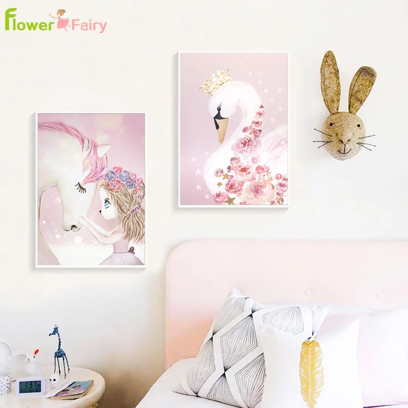 Baby Girl Unicorn Room Canvas Painting Posters Picture Posters Cartoon Swan Nursery Wall Art Pictures For Living Room Unframed
Baby Girl Unicorn Room Canvas Painting Posters Picture Posters Cartoon Swan Nursery Wall Art Pictures For Living Room Unframed