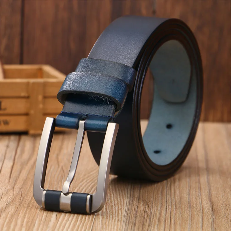 100% Mens leather belts cintos de grife homens de alta qualidade men pin buckle belt Cowhide leisure Square leather belts Blue
100% Mens leather belts cintos de grife homens de alta qualidade men pin buckle belt Cowhide leisure Square leather belts Blue