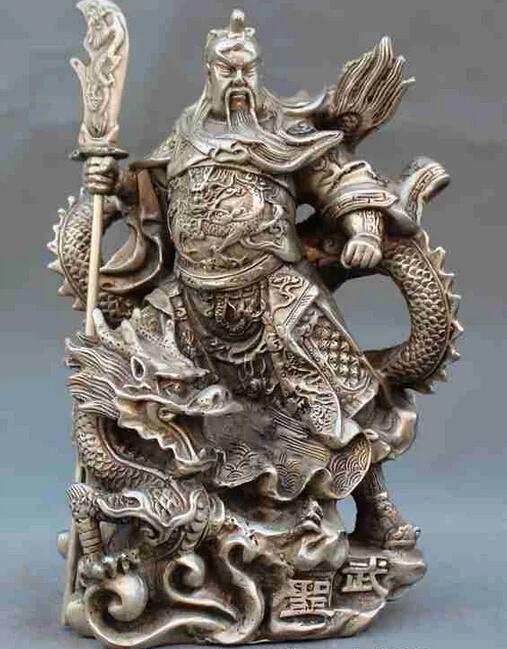 decoration bronze factory outlets Tibet Silver 9" old Chinese tibetan silver 9 Dragon Warrior GuanGong GuanYu God Sword Statue
decoration bronze factory outlets Tibet Silver 9" old Chinese tibetan silver 9 Dragon Warrior GuanGong GuanYu God Sword Statue