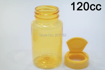 (100pcs/lot) 120cc Yellow Translucent Color PET Plastic Bottles 120ml Medicne Pills Tablets Capsules Bottles---Yellow Flip Cap 
(100pcs/lot) 120cc Yellow Translucent Color PET Plastic Bottles 120ml Medicne Pills Tablets Capsules Bottles---Yellow Flip Cap
