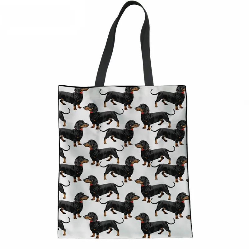 ThiKin Canvas Tote Female Single Shopping Bags Large Capacity Women Canvas Beach Bags Dachshund Dog Print Casual Tote Bag
ThiKin Canvas Tote Female Single Shopping Bags Large Capacity Women Canvas Beach Bags Dachshund Dog Print Casual Tote Bag