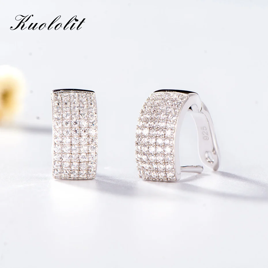Kuololit Zircon Gemstone Hoop Earrings For Women Solid 925 Sterling Silver Wedding Engagement Band Earrings Fine Fashion Jewelry
Kuololit Zircon Gemstone Hoop Earrings For Women Solid 925 Sterling Silver Wedding Engagement Band Earrings Fine Fashion Jewelry