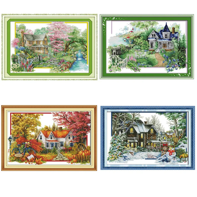 Flowers villa house Paintings DMC Counted Chinese Cross Stitch Kits printed Cross-stitch Patterns sets Embroidery craft supplies
Flowers villa house Paintings DMC Counted Chinese Cross Stitch Kits printed Cross-stitch Patterns sets Embroidery craft supplies