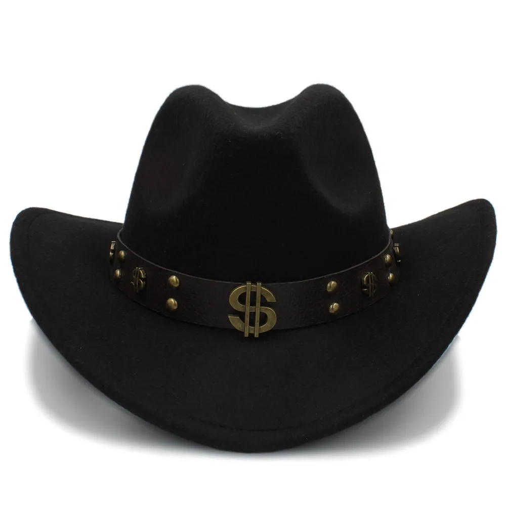 Кепка в западном стиле для мужчин и женщин шерстяная ажурная шапка ковбойском
