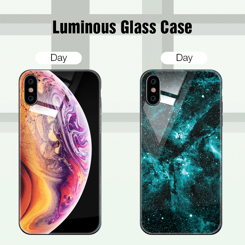 Artisome Glass Phone Case For iPhone 6 s 7 8 Plus Silicone Star Space Cover Case For iPhone X 10 XS MAX Luxury Case For iPhone 6 (1)