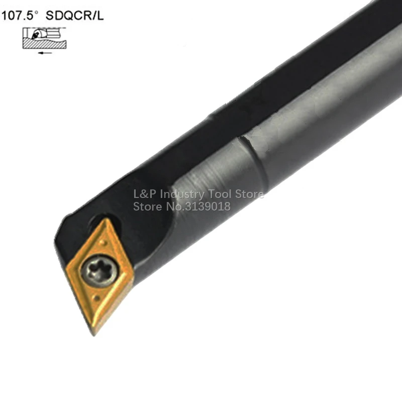 New Internal Turning Tool Cutting Edge Angle 107.5 25mm S25S-SDQCR11 S25S-SDQCL11 Boring Bar Toolholder Not Including Blade
New Internal Turning Tool Cutting Edge Angle 107.5 25mm S25S-SDQCR11 S25S-SDQCL11 Boring Bar Toolholder Not Including Blade