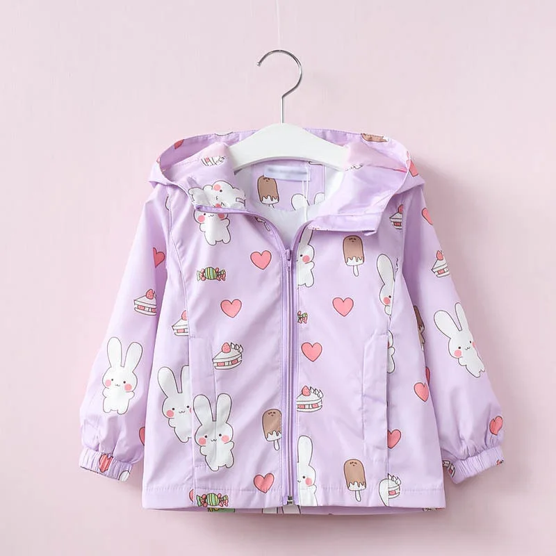 Children's Jacket Cute Rabbit Printed Hooded Jacket for Kids Girl 2-7years Old Fashion Outwear Clothing Baby Girl Windbreaker
Children's Jacket Cute Rabbit Printed Hooded Jacket for Kids Girl 2-7years Old Fashion Outwear Clothing Baby Girl Windbreaker