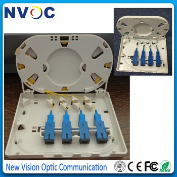 5Pcs/Lot,FTTH 4Port Wall mount Mini Fiber Optic Socket Panel with 4pcs SM 0.9MM 1M SC/UPC Pigtail+Fiber Adaptor+PLC with SC/UPC
5Pcs/Lot,FTTH 4Port Wall mount Mini Fiber Optic Socket Panel with 4pcs SM 0.9MM 1M SC/UPC Pigtail+Fiber Adaptor+PLC with SC/UPC