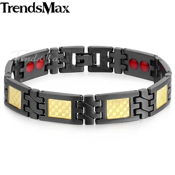 Dropshipping 2018 Black Gold Men's Health Bracelets Bangles Magnetic Power Stainless Steel Bracelet Jewelry for Man 21cm KB581
Dropshipping 2018 Black Gold Men's Health Bracelets Bangles Magnetic Power Stainless Steel Bracelet Jewelry for Man 21cm KB581