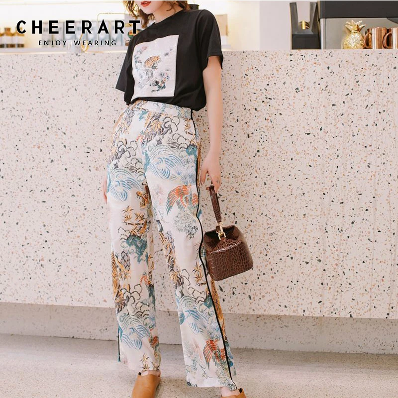 Cheerart 2 Piece Set Sequin Top And Pants Animal Tiger Print Summer Outfits For Women High Fashion Clothes Set 2019
Cheerart 2 Piece Set Sequin Top And Pants Animal Tiger Print Summer Outfits For Women High Fashion Clothes Set 2019