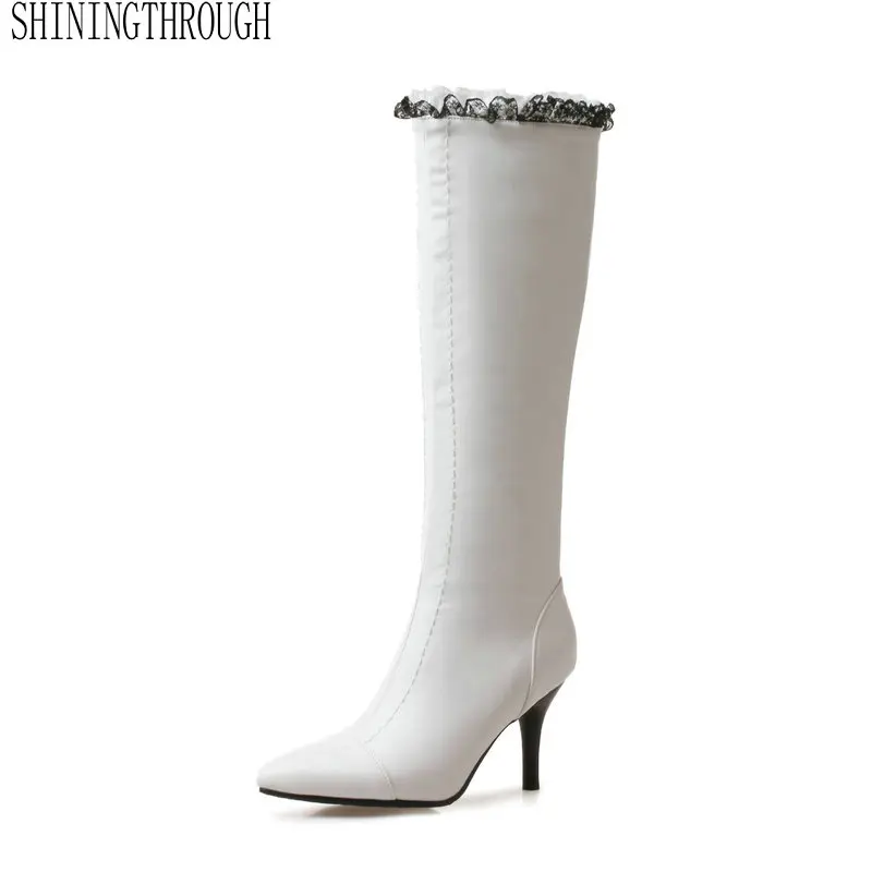 Plus size 42 43 Women Knee High Boots Sexy Fetish High Heel Platform Women Boots Fashion Buckle Zipper 3color Ladies Shoes
Plus size 42 43 Women Knee High Boots Sexy Fetish High Heel Platform Women Boots Fashion Buckle Zipper 3color Ladies Shoes