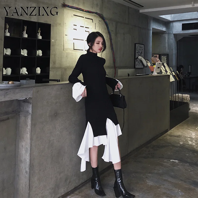 2019 Spring Summer New Black Round Neck Slim Vest Inside Sexy Women's Irregular Fashion Dress R615
2019 Spring Summer New Black Round Neck Slim Vest Inside Sexy Women's Irregular Fashion Dress R615