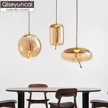 Qiseyuncai Nordic style glass restaurant chandelier simple bar dining room creative corridor aisle single head lighting 
Qiseyuncai Nordic style glass restaurant chandelier simple bar dining room creative corridor aisle single head lighting