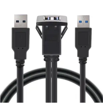 1m/3.3ft Dual USB3.0 A Male to USB3.0 A Female Car Mount Extension Cable Car Van Dashboard Flush Mount Dual USB Socket Hot Sale
1m/3.3ft Dual USB3.0 A Male to USB3.0 A Female Car Mount Extension Cable Car Van Dashboard Flush Mount Dual USB Socket Hot Sale