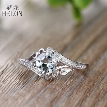 HELON Sterling Silver 925 Round Cut 6mm 100% Genuine Aquamarine Natural Diamond Engagement Wedding Gemstones Fine Ring wholesale
HELON Sterling Silver 925 Round Cut 6mm 100% Genuine Aquamarine Natural Diamond Engagement Wedding Gemstones Fine Ring wholesale