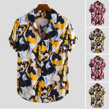 2020 Men Shirts Printing Short Sleeve Stylish Casual Button Breathable Lapel Neck Beach Hawaiian Shirts Men Personality Summer
2020 Men Shirts Printing Short Sleeve Stylish Casual Button Breathable Lapel Neck Beach Hawaiian Shirts Men Personality Summer