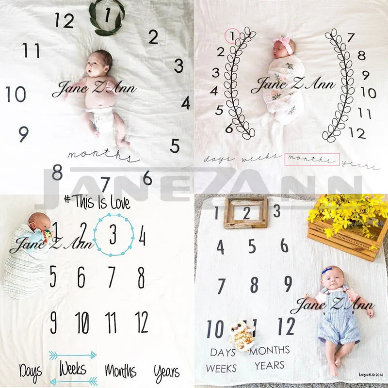 Jane Z Ann Newborn Photography Props Blanket Baby Milestone Blanket Infant Month Growth leaf clock number love Photo Backdrop
Jane Z Ann Newborn Photography Props Blanket Baby Milestone Blanket Infant Month Growth leaf clock number love Photo Backdrop