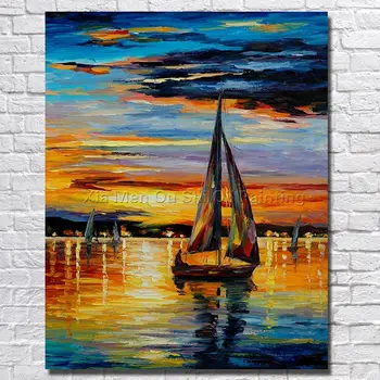 Free Shipping For Sell Wholesale Cheap Modern Wall Knife Palette Oil Painting Boat In The Sea Wall Art Hand Painted No Framed 
Free Shipping For Sell Wholesale Cheap Modern Wall Knife Palette Oil Painting Boat In The Sea Wall Art Hand Painted No Framed