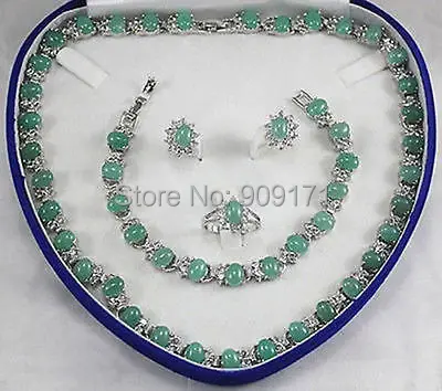 TRY55 UT676 Free Shipping>>Natural Light Green Jade Necklace Bracelet Earring Ring Jewelry Sets AAA
TRY55 UT676 Free Shipping>>Natural Light Green Jade Necklace Bracelet Earring Ring Jewelry Sets AAA