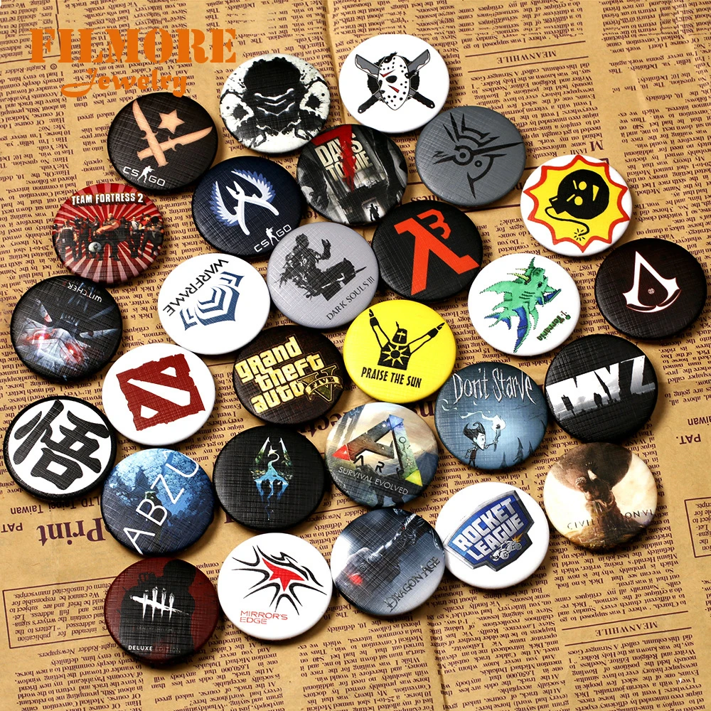 Hot Games Dota 2 CS GO Logo Pin BUTTONS Badges Brooches School Bag Badge Game Collection Great Charm Gift For fans Series 2
Hot Games Dota 2 CS GO Logo Pin BUTTONS Badges Brooches School Bag Badge Game Collection Great Charm Gift For fans Series 2