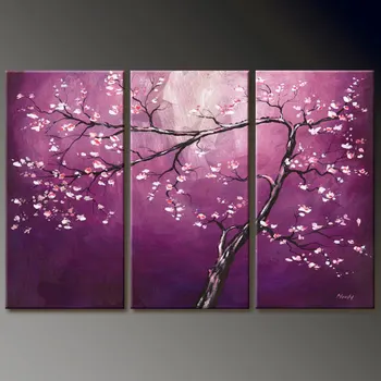 Handmade Large Oil Paintings Purple Flower Canvas Modern Pictures on The Wall 3 Panel Art Living Room Home Decoration 16*32 inch
Handmade Large Oil Paintings Purple Flower Canvas Modern Pictures on The Wall 3 Panel Art Living Room Home Decoration 16*32 inch