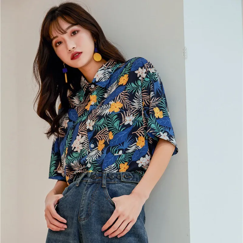 Fashion Blouses Women Floral Printed Chiffon Blouse Summer Ladies Short Sleeve Holiday Casual Loose Shirts Tops Female Blusas
Fashion Blouses Women Floral Printed Chiffon Blouse Summer Ladies Short Sleeve Holiday Casual Loose Shirts Tops Female Blusas