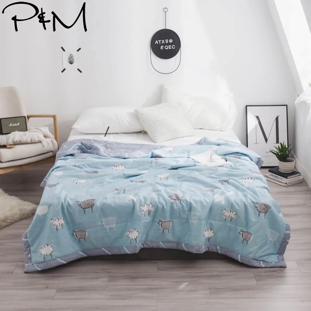 2019 Cute Sheep Light Blue Quilt Cotton air-condition Quilted Thin Comforter Summer Throws Blanket Twin Full Queen Size
2019 Cute Sheep Light Blue Quilt Cotton air-condition Quilted Thin Comforter Summer Throws Blanket Twin Full Queen Size