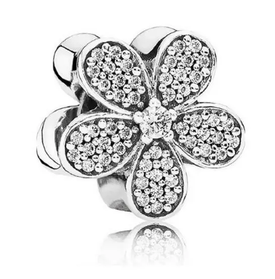925 Sterling Silver Bead Charm Cute Daisy Flower With Clear CZ Beads Fit Original Pandora Women Bracelet & Necklace DIY Jewelry
925 Sterling Silver Bead Charm Cute Daisy Flower With Clear CZ Beads Fit Original Pandora Women Bracelet & Necklace DIY Jewelry