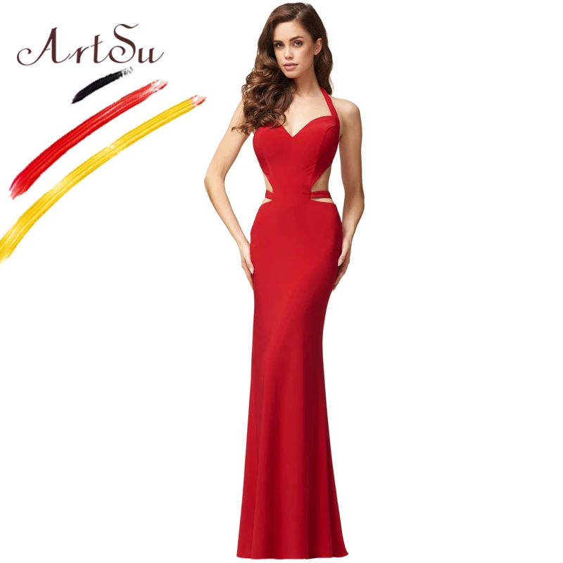 ArtSu Sexy V-Neck Maxi Bandage Dress Red Color Women 2017 Halter Backless Floor-Length Party Dresses Elegant Slim Vestidos
ArtSu Sexy V-Neck Maxi Bandage Dress Red Color Women 2017 Halter Backless Floor-Length Party Dresses Elegant Slim Vestidos